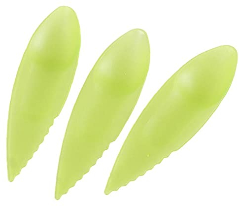 3 Stücke Slicer Kiwi Kunststofffrucht Graben Löffel Teiler Küche Gadget Zubehör (zufällige Farbe)