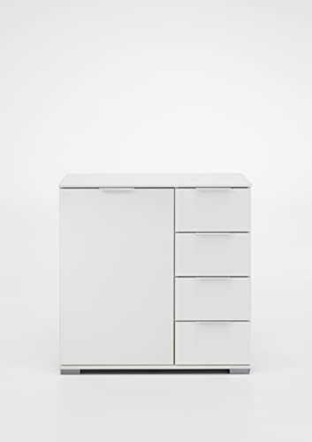 möbelando Kombikommode Nadja in Weiss mit 4 Schubladen. Abmessungen (BxH) 81x83 cm