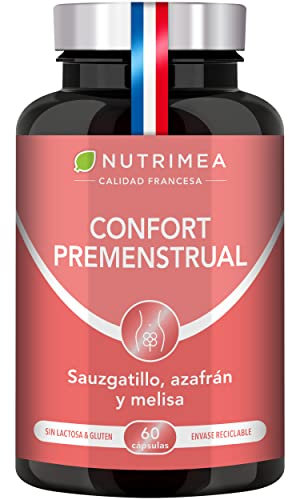 Confort Premenstrual - Sauzgatillo - Azafrán Saffr'inside™ - Melisa - Alivia dolores Menstruales - 60 cápsulas Nutrimea