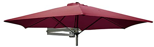Sonnenschirm für den Garten, 2,2 m, Wand-Sonnenschirm mit 8 Aluminiumrippen für Terrasse/Garten, kleiner runder hängender, faltbarer Sonnenschutz, UV-geschützte Terrassenschirme für den Auße