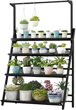 Blumenständer für den Innenbereich, Bambus, einfache Blumentopfregale, Pflanzenständer für den Außenbereich, Holzleiter, Pflanze, Sukkulentenständer, Holzständer, feuchtigkeitsbeständiger Balkon