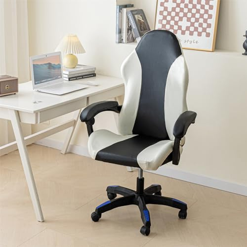 Highdi Funda para Silla Gaming Elasticas, Universa Fundas para Sillas de Juego de Oficina con Reposabrazos Lavable Removible Protector para Silla de Ordenado (Piel Impermeable 6)
