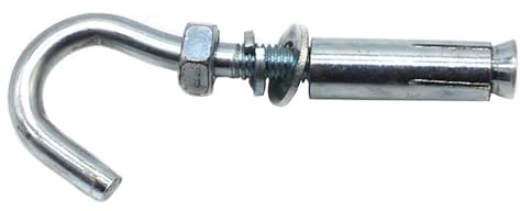 Dehnschraubenhaken M6 M8 M10 M12 Expansion Schrauben Haken Edelstahl Ringschraube Offene Anker Haken for Korb Decke Fan Hängen Wand Dehnschraube (Color : M8, Size : 10PCS)