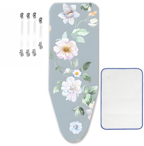 Bügelbrettbezug Universal, für Bügelflächen bis max. 160x60cm, Extra Groß für Dampfstationen, mit Spannern, Bügeltuch