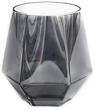 Tazzine da Caffè in Vetro Bicchiere da acqua a forma di diamante Bicchiere colorato Bicchiere da cocktail Champagne Bicchiere da whisky Bicchiere da cucina (300 ml) Tazze da Caffè in Vetro(Color:A)