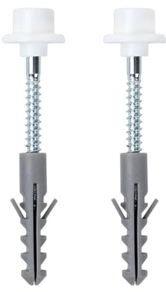 Kit de fijación para inodoro/bidé tornillos, WC Plus, tacos para inodoro con agujero vertical, 2 piezas