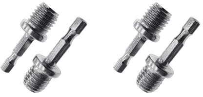 Convenient 2X 1/4 Hexagon Connecting Rod Adapter Drill Chuck M14 Stainless Steel Drilling Accessories Polishing Disc Drill Chuck Adapter 1/4 M14 Hexagon Connecting Rod 2 Pcs/Set Drilling Accessory