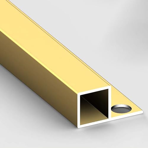 Raouoae Profilé D'extrémité De Carrelage 125cmx2, Épaisseur 8/10.2/12.2/15mm, Profilé Carré Pour Carrelage De Salon, Balcon, Salle De Bain – Bordure De Protection Pour Carrelage Extérieur Et Intérieur