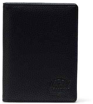 Herschel Supply Co. Raynor Passport Holder Vegan Leather, Black, Standard