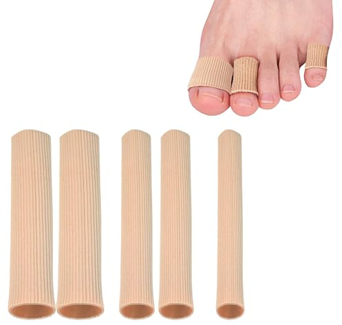 5 StüCk 3 Größen Zehenschutz Silikon,Schneidbar Zehen Kissen Tube,Toe Cushion Tube,Zehenkappen Pad,Gel Zehenpolster,Schlauchbandage Druckschutz für Kissen Mais, Blasen, Schwielen, Zehen und Finger