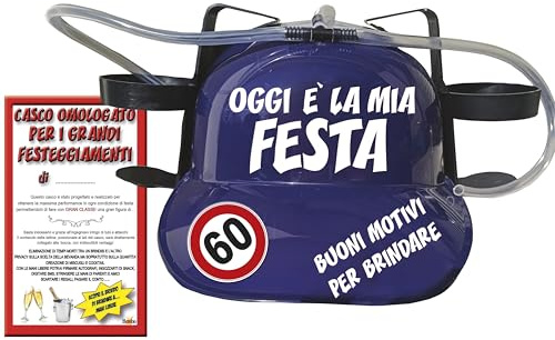 Bombo Casco portalattine per la festa di compleanno dei 60 anni