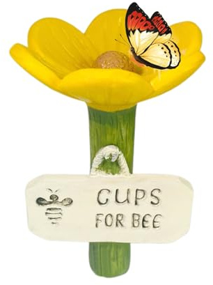 Bebedero para Abejas,Tazas Alimentadoras con Forma de Flor para Abejas - Tazas Mariposas Coloridas Alimentador Higiénico para Jardín Granja Césped