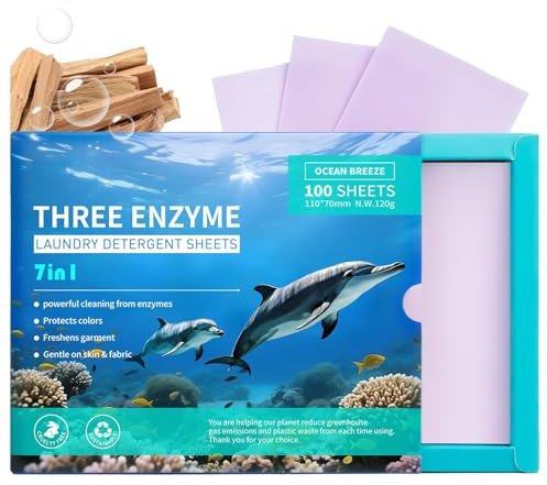 100Pcs Waschmittel Blätter, Laundry Sheets, Waschblätter Für Die Waschmaschine, Geeignet Weiße, Bunte Und Dunkle Kleidung Plastikfrei Biologisch Abbaubar, Perfekt Als Reisewaschmittel