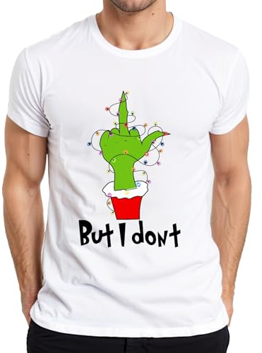 T-shirt pour homme motif cactus de Noël « But I Don't Coquin » sarcastique drôle Cadeau, Blanc., S