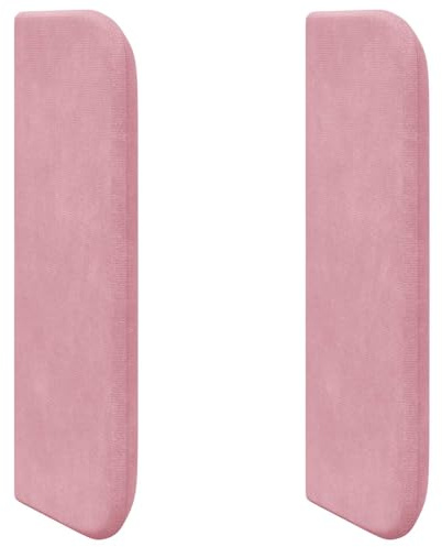 QJBSAVVA Kopfteil Ohr Rosa 40,5x40,5x4cm Samt Wandkissen gepolstert, Modernes Wandpaneel Betthaupt weich, Dekorative Polsterung für Schlafzimmer und Bett, Elegantes Design