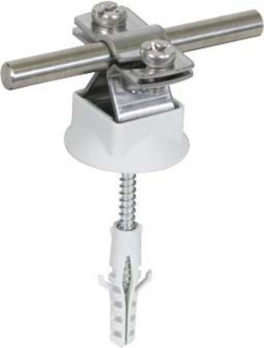 Dehn+Söhne Leitungshalter 274 160 NIRO für Rd 8-10 mm Leitungshalter für Blitzschutz (3 Stück, Weiß, Aluminium)