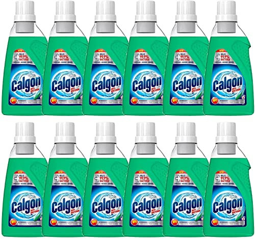 Calgon Anti-Gel 750ml – Set of 12 Hygiene Products for Washing Machines – Prevents Limescale Build-Up