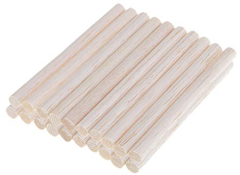 P Prettyia 20 Pack 8mm Balsaholz Rund Stange Stab DIY Architekturmodell Baustoffe