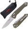 Firebird GANZO FB7651-GR Couteau Pliant de Poche Lame en Acier 440C 83 mm G10 Poignée Antidérapante avec Clip Camping EDC Couteau 199 mm 101 g (Vert)