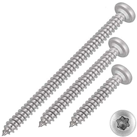 Blechschrauben 3,5 × 13 mm – Linsenkopf – ISO 14585 / DIN 7981 Form C – Torx (Innensechsrund) – Edelstahl A2 – mit Spitze – 100 Stück
