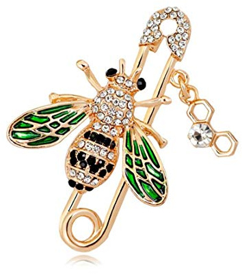 Abeille mignonne Broche Abeilles sécurité Pins femmes insectes cristal Broche Broches Collier pour dames Vêtements Décoration