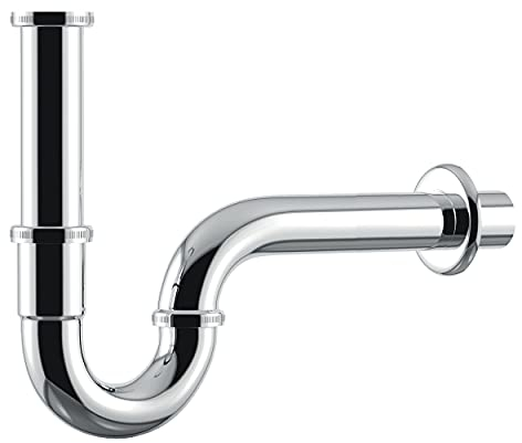VARIOSAN Universal Röhrensiphon/Siphon für Waschbecken PLUS 14993, 1 1/4 x 32 mm, Edelstahl, verchromt