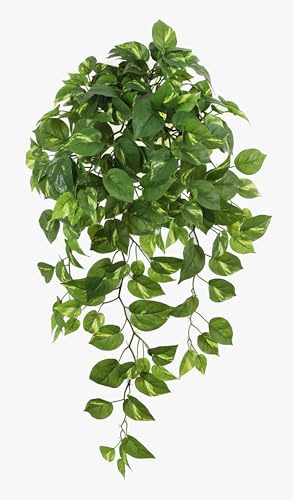 artplants.de Plante Artificielle Chute de pothos LAPI, Vert, 85cm | sur Piquet - Plante Artificielle Suspendue