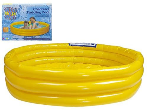 Fun Yellow 3 Ring Paddling Pool - 121.92cm x 30.48cm (1 Pc.) - Durable Quality - Perfect for Summer & Family Moments