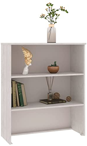 Tidyard Holz-Aufsatz für Highboard Schrankaufsatz Sideboard-Aufsatz Schrank Anrichte Aufsatzschrank 85 x 35 x 100 cm (B x T x H) Massives Kiefernholz, MDF Weiß
