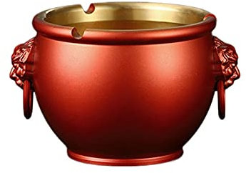 CULPRT Metallauto Aschenbecher, Bürodekorationsschreibtisch, Winddichtem Aschenbecher Für Den Außengebrauch, Geschenk Für Weihnachten, Geburtstag, Einfach Zu Reinigen/Rot