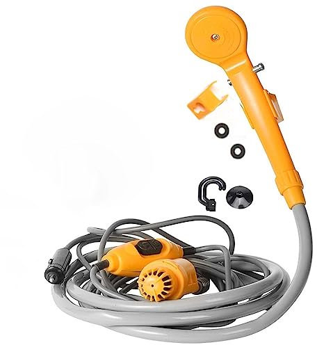 TKSE Tragbare Camping-Dusche, 12 V, elektrische Auto-Dusche, tragbare Badewanne, Artefakt, Outdoor, Camping, Duschset, Haustier-Badezubehör