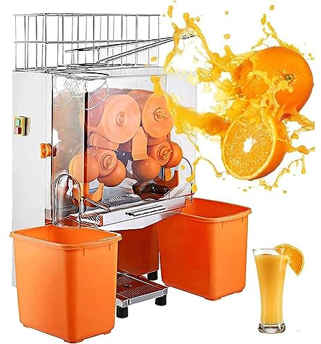 Machines commerciales de presse-agrumes orange, alimentation automatique de boissons de jus d'orange faisant 20 pièces/min, presse-agrumes électrique pour presser le jus de citrons orange utilisation