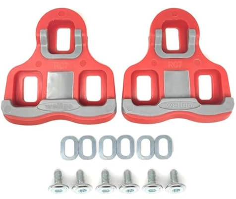 HOUSON 6°Fahrrad Cleats, Fahrrad Schuhplatten Radfahren Rennrad Schuhplatten Set kompatibel mit Look KEO Grip Cycling Cleats Pedalen