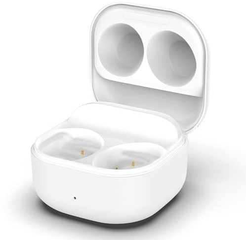 RuenTech Ladekoffer für Samsung Galaxy Buds FE ladecase, Ersatz-Ladebox Dock Station für Samsung Galaxy Buds FE SM-R400 Headset-Zubehör，Weiß