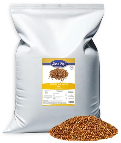 Lyra Pet® 25 kg Milo | Körner der Sorghum Hirse | Reich an Kohlenhydraten | Ergänzungsfutter für Vögel | Nährstoffreiches, Ganzjähriges Vogelfutter | Energiequelle für Wildvögel & Kleinnager