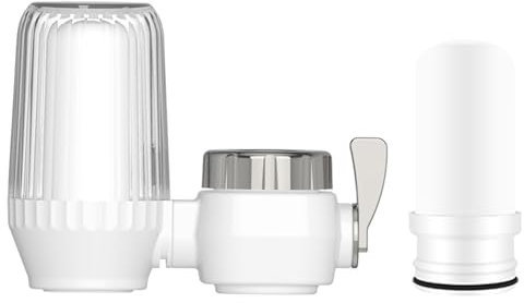 Fiorky Clean Robinet de cuisine amovible en céramique percolateur lavable purificateur d'eau rouille élimination des bactéries robinet de cuisine propre pour cuisine salle de bain (purificat