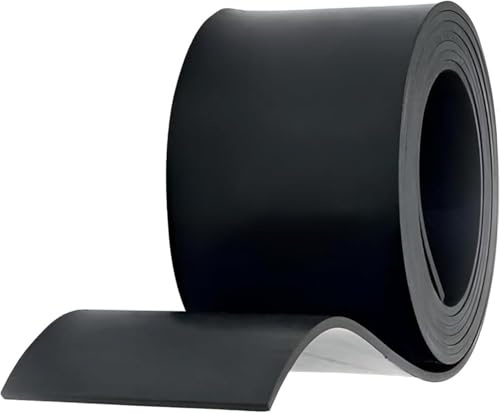 Gummigolv, vibrationsdämpande gummigolv, 10 cm x L 5 m, tjocklek 5 mm, halkfri gummirulle, för garagematta, anti-vibrationsmatta, kockmatta för arbetsbord