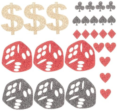 TINEASUR 2taschen Beutel -party-konfetti Tisch-dekor Aus Vliesstoff Für Poker-themenparty Party-zubehör Für Junggesellenabschied Und Geburtstagsfeier