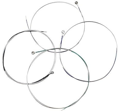 Ersatzsaiten für Bratsche, Ersatzsaiten für Bratsche | 4X Bratschensaiten, kompletter Satz, Silber-Nickel-Chrom-Saiten | Schulaufführungskonzert-Bratscheninstrument ersetzt Saiten für Bratschenschüler