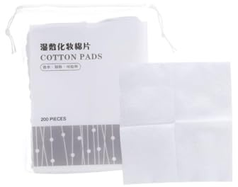 EXQUIMEUBLE Almohadillas Desechables de Tela No Tejida de Color Claro, Finas y Elásticas para Aplicar Tónico Facial y Limpieza Delicada del Rostro