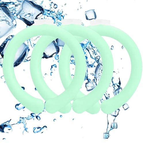 Seymal Neck Ice Ring, Wearable Ice Cooling Neck Ring for Summer Heat, Reusable Cool Body Cooler Tube Cold, Gel Wrap Ice Packs for Athletes or Outdoor Workers