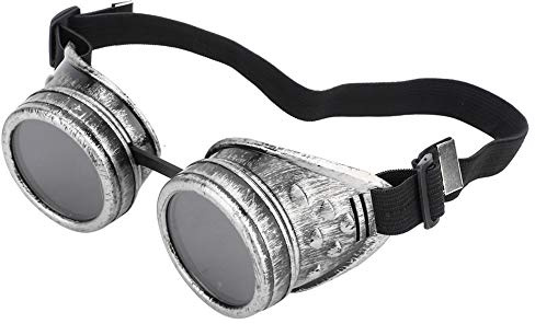 Watris Veiyi Steampunk Brille, Steampunk Accessoires Steampunk Sonnenbrille | Schutzbrille Mit Sehstärke, Gletscherbrille Retro für Herren Damen Erwachsene
