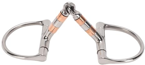 Haofy Filetto Ad Anello per Cavallo, Lunghezza 10,24 Pollici, Larghezza Bocca 4,92 Pollici, Acciaio Inossidabile per Equitazione, Addestramento in Fattoria, Sessioni Senza Stress