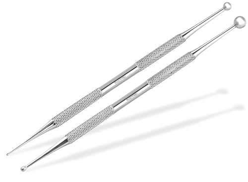 Massagestift Set Kugeln Ø 1/4 + 3/7 mm Massagestab Edelstahl Massage Stifte | Punktsucher zur Entspannung und Massage 15 cm