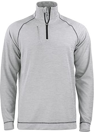 Cutter & Buck Chambers Half Zip, Größe:M, Farbe:Grey Melange