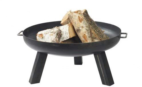 Feuerkorb Feuerschale Garten Pan 7 Gartenfeuer 60 70 80 cm Schwarz Pflanzenschale Terrassenfeuer FEU Auswahl-Pan7-Schwarz E00455-80cm