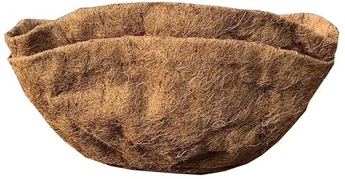 Selections Preformed Half Round Coco Liner for Garden Wall Basket Hayrack Planter (60cm / 24 Inch) - Pack of 2