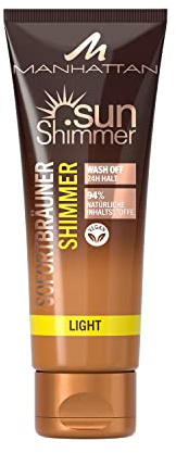 Manhattan Sunshimmer Sofortbräuner Shimmer Light, für makellose Bräune mit bis zu 24 Stunden Halt, 125 ml