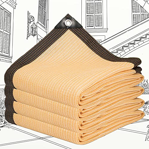 Sonnensegel Balkon Sichtschutz 3x5m Schattiernetz mit Ösen Markisenschutzhüllen Rechteckig Sonnenschutz Netz Windschutz Schattennetz 90% UV-Beständigkeit Schattierungsnetz für Garten aüs HDPE