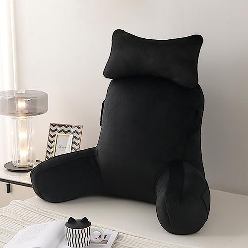 AMZZHAO Tragbares Lesekissen für Bett,Sitzkissen,Rückenkissen mit Armlehnen,Bücherkissen mit Abnehmbarer Nackenrolle & waschbarem Bezug,Rückenlehne,Ergonomisch